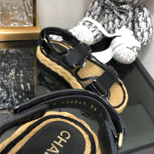 High Quality Luxury Chanel Velcro Sandals – Style 13798 product detail