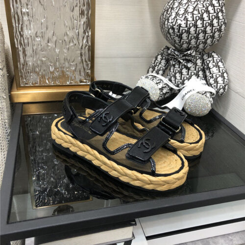 High Quality Luxury Chanel Velcro Sandals – Style 13798