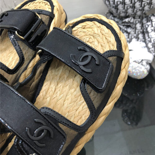 High Quality Luxury Chanel Velcro Sandals – Style 13798 product detail