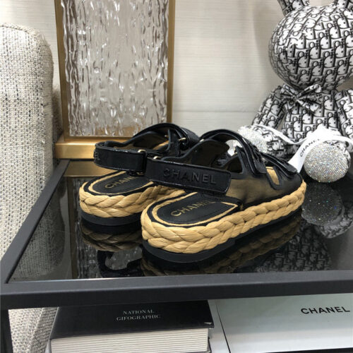 High Quality Luxury Chanel Velcro Sandals – Style 13798 product detail