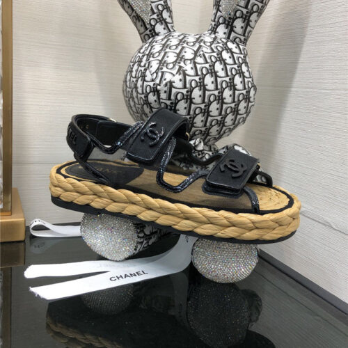 High Quality Luxury Chanel Velcro Sandals – Style 13798 product detail