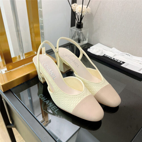 High Quality Luxury Chanel Slingback Heels Sandals