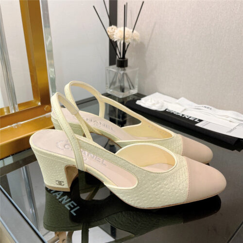 High Quality Luxury Chanel Slingback Heels Sandals product detail