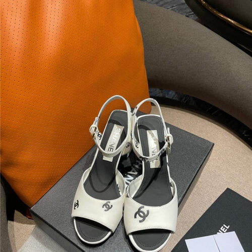 High Quality Luxury Chanel Chunky Heel Sandals – Style 25862 alternate view