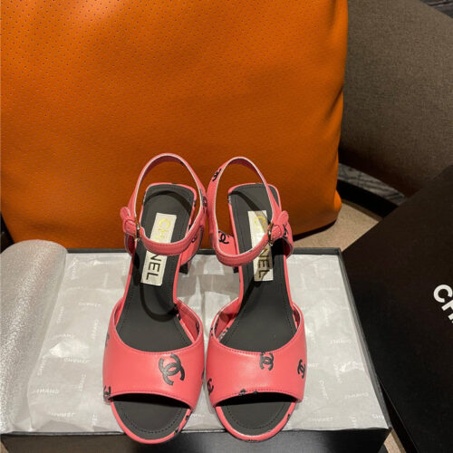 High Quality Luxury Chanel Chunky Heel Sandals – Style 93094 alternate view