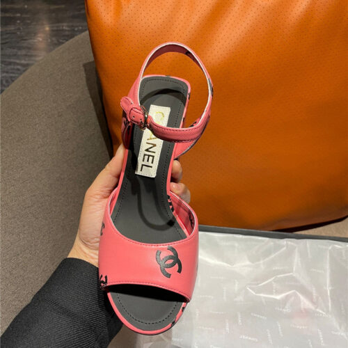 High Quality Luxury Chanel Chunky Heel Sandals – Style 93094 product detail
