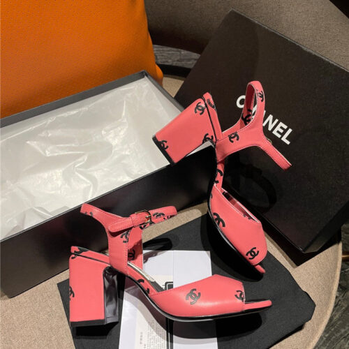 High Quality Luxury Chanel Chunky Heel Sandals – Style 93094