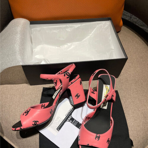High Quality Luxury Chanel Chunky Heel Sandals – Style 93094 product detail