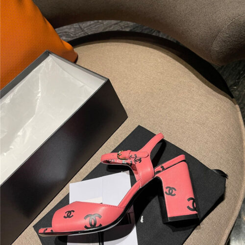 High Quality Luxury Chanel Chunky Heel Sandals – Style 93094 product detail