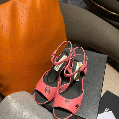 High Quality Luxury Chanel Chunky Heel Sandals – Style 93094 product detail