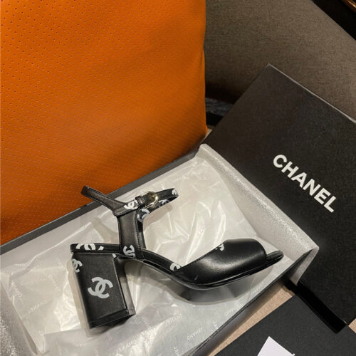 High Quality Luxury Chanel Chunky Heel Sandals – Style 58630 product detail