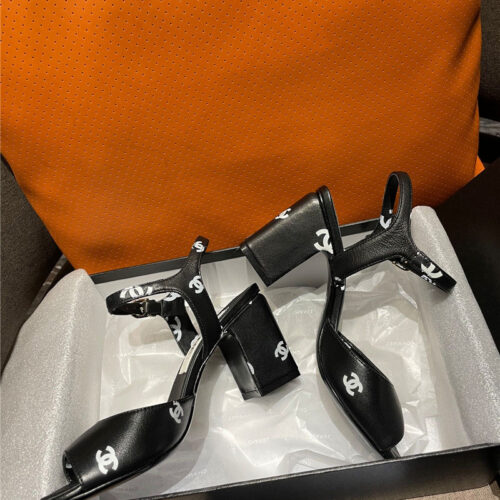 High Quality Luxury Chanel Chunky Heel Sandals – Style 58630 product detail