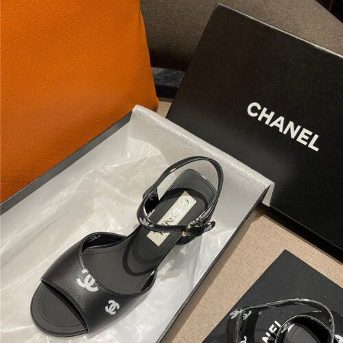 High Quality Luxury Chanel Chunky Heel Sandals – Style 58630 product detail