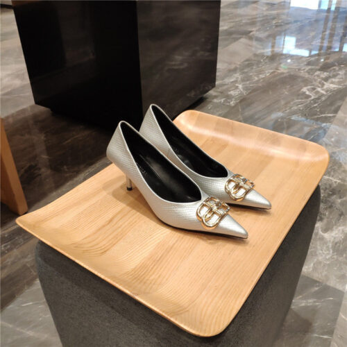 High Quality Luxury Balenciaga Pointed-Toe Stiletto Lizard Leather Pumps – Style 44387 product detail