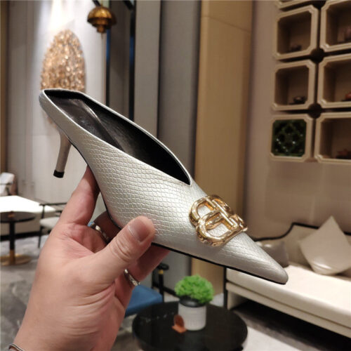 High Quality Luxury Balenciaga Pointed-Toe Stiletto Lizard Leather Pumps – Style 44387 alternate view