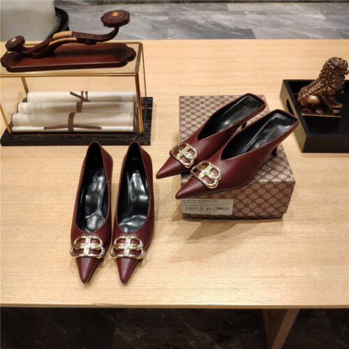High Quality Luxury Balenciaga Pointed-Toe Stiletto Lizard Leather Pumps – Style 13315 product detail