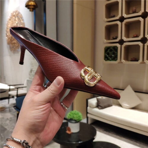 High Quality Luxury Balenciaga Pointed-Toe Stiletto Lizard Leather Pumps – Style 13315 alternate view