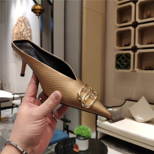 High Quality Luxury Balenciaga Pointed-Toe Stiletto Lizard Leather Pumps – Style 80547 alternate view