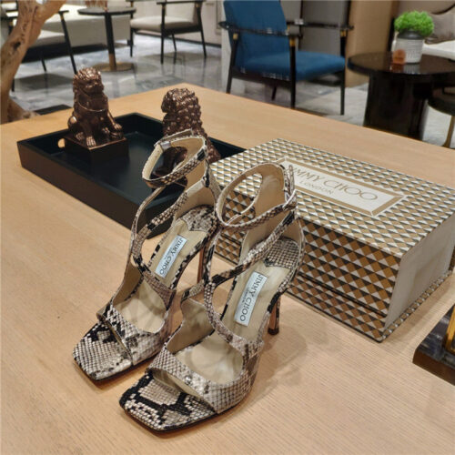 High Quality Luxury Jimmy Choo Heeled Satin Sandals – Style 35063 alternate view