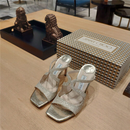 High Quality Luxury Jimmy Choo Heeled Satin Sandals – Style 55479 alternate view