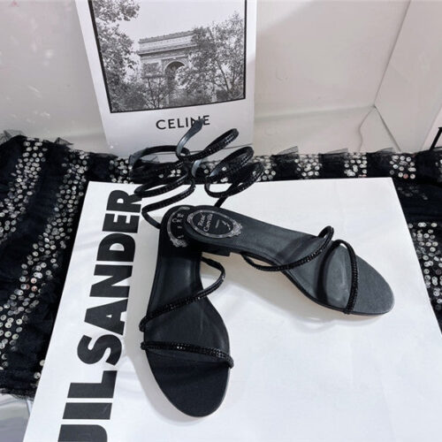 High Quality Luxury Rene Caovilla Cleo Flat Sandals – Style 98566 product detail