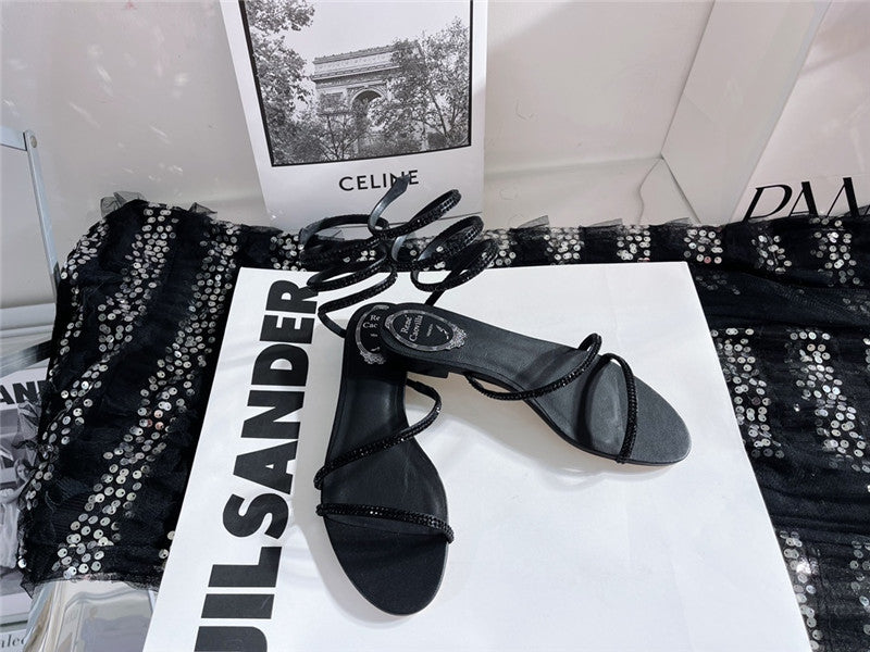 High Quality Luxury Rene Caovilla Cleo Flat Sandals – Style 98566 product detail