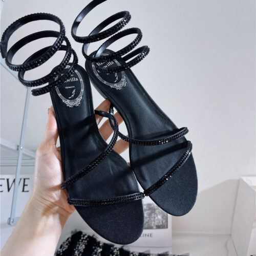 High Quality Luxury Rene Caovilla Cleo Flat Sandals – Style 98566 product detail