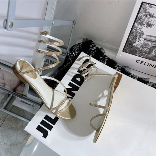 High Quality Luxury Rene Caovilla Cleo Flat Sandals product detail