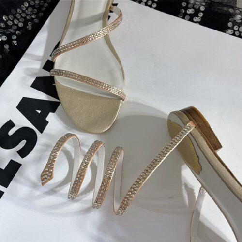 High Quality Luxury Rene Caovilla Cleo Flat Sandals product detail