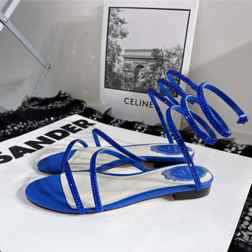 High Quality Luxury Rene Caovilla Cleo Flat Sandals – Style 96870