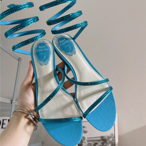 High Quality Luxury Rene Caovilla Cleo Flat Sandals – Style 60710 product detail