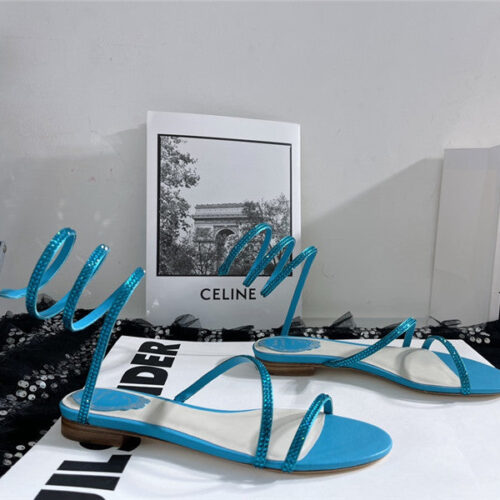High Quality Luxury Rene Caovilla Cleo Flat Sandals – Style 60710