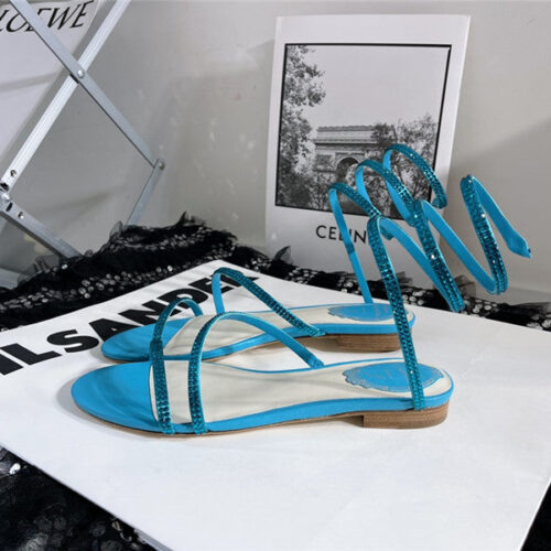 High Quality Luxury Rene Caovilla Cleo Flat Sandals – Style 60710 alternate view