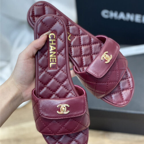 High Quality Luxury Chanel Classic Flat Slippers – Style 05862 product detail