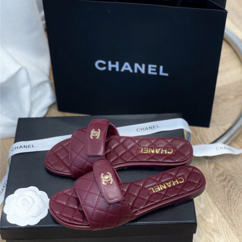 High Quality Luxury Chanel Classic Flat Slippers – Style 05862