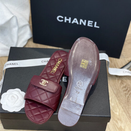 High Quality Luxury Chanel Classic Flat Slippers – Style 05862 product detail