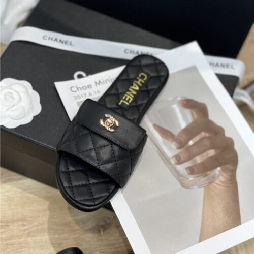 High Quality Luxury Chanel Classic Flat Slippers – Style 40326 product detail