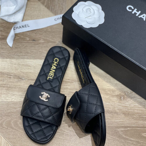 High Quality Luxury Chanel Classic Flat Slippers – Style 40326 product detail