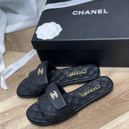 High Quality Luxury Chanel Classic Flat Slippers – Style 40326