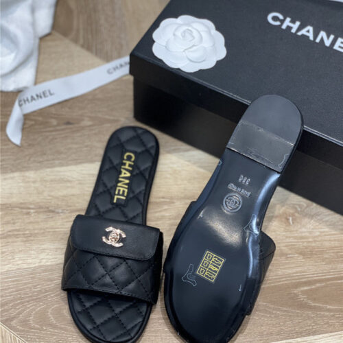High Quality Luxury Chanel Classic Flat Slippers – Style 40326 product detail