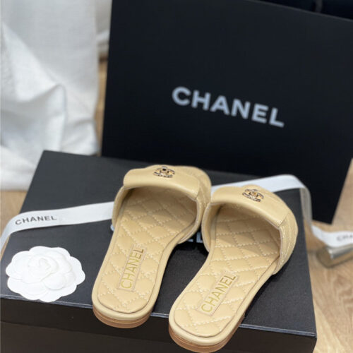 High Quality Luxury Chanel Classic Flat Slippers – Style 09254 product detail