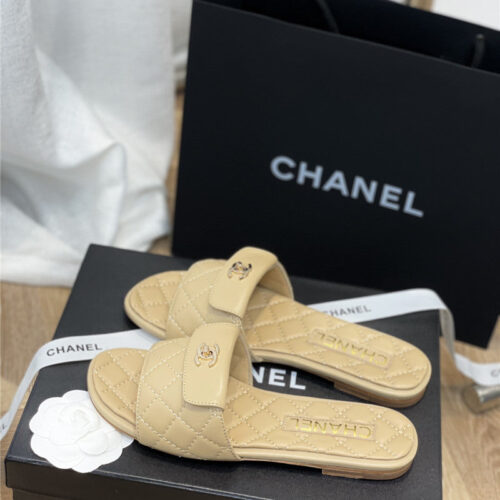 High Quality Luxury Chanel Classic Flat Slippers – Style 09254 product detail