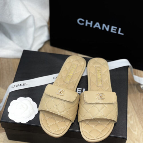 High Quality Luxury Chanel Classic Flat Slippers – Style 09254 product detail