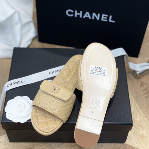 High Quality Luxury Chanel Classic Flat Slippers – Style 09254 product detail