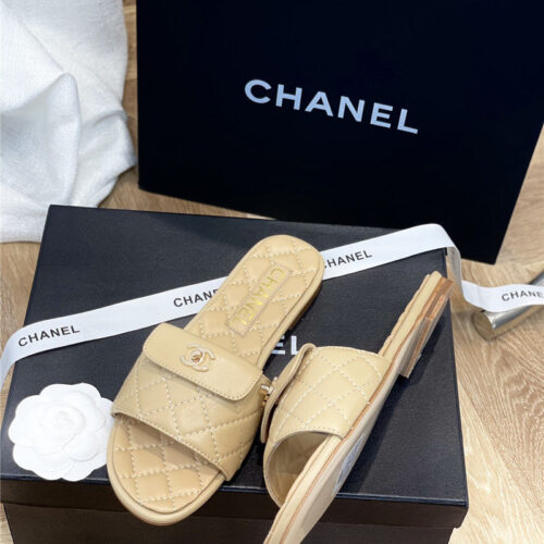 High Quality Luxury Chanel Classic Flat Slippers – Style 09254 product detail