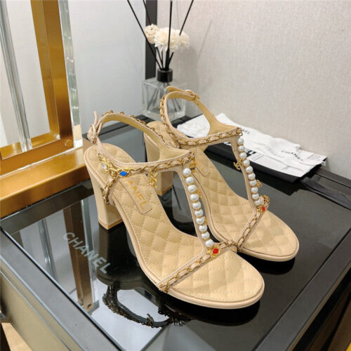 High Quality Luxury Chanel High Heel Sandals Womens