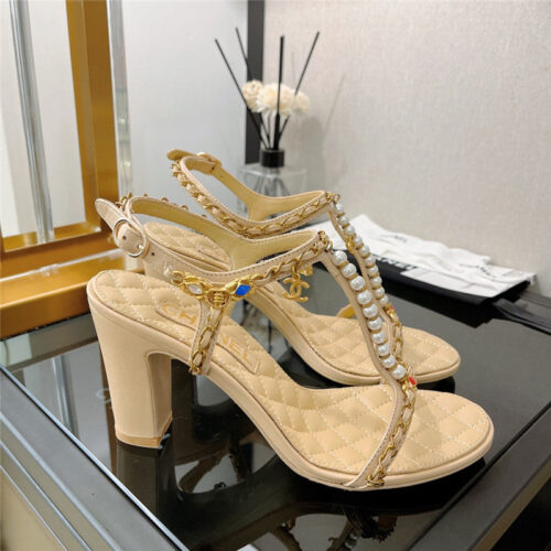 High Quality Luxury Chanel High Heel Sandals Womens alternate view