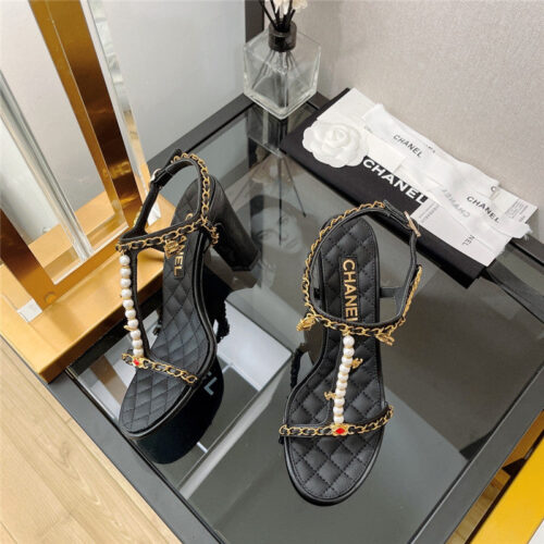 High Quality Luxury Chanel High Heel Sandals Womens – Style 56518 product detail