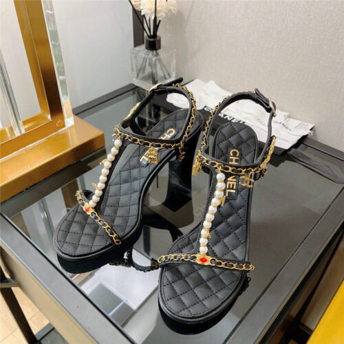High Quality Luxury Chanel High Heel Sandals Womens – Style 56518 product detail