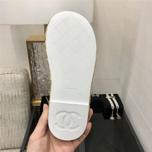 High Quality Luxury Chanel Straw Flip-Flops – Style 25254 product detail